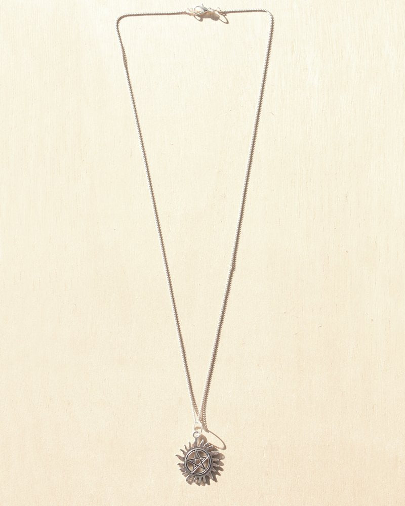 KV Handmade Jewellery Silver Sun Necklace Long