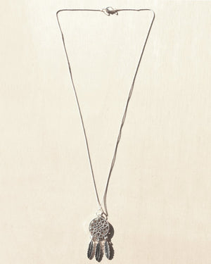 KV Handmade Jewellery Silver Dreamcatcher Necklace Long
