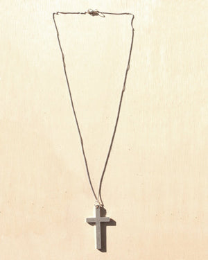 KV Handmade Jewellery Silver Cross Necklace Long