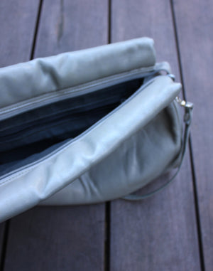 Vintage Grey Leather Bag