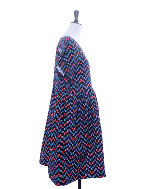 Black & Purple Graphic Square Collector Dress Size M
