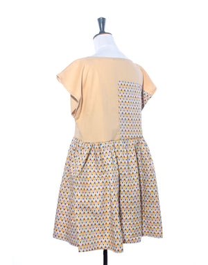 Mustard and Graphic Floral Collector Dress Size S