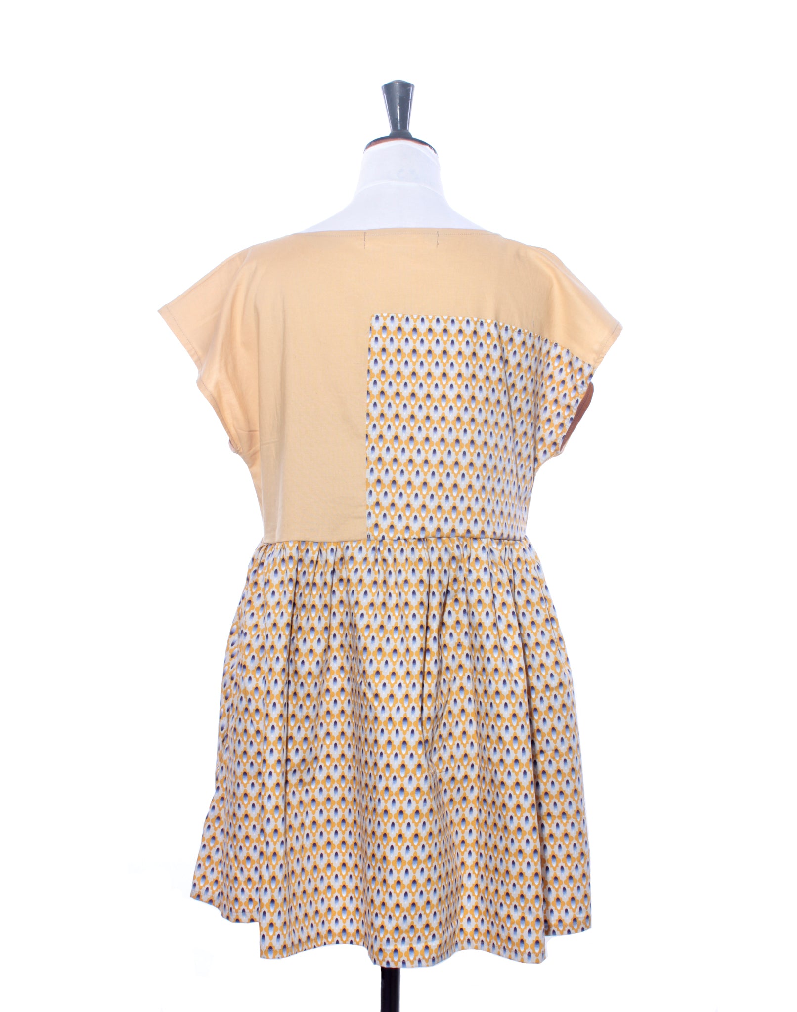Mustard and Graphic Floral Collector Dress Size S