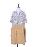 Mustard and Floral Shirt Collector Dress Size L