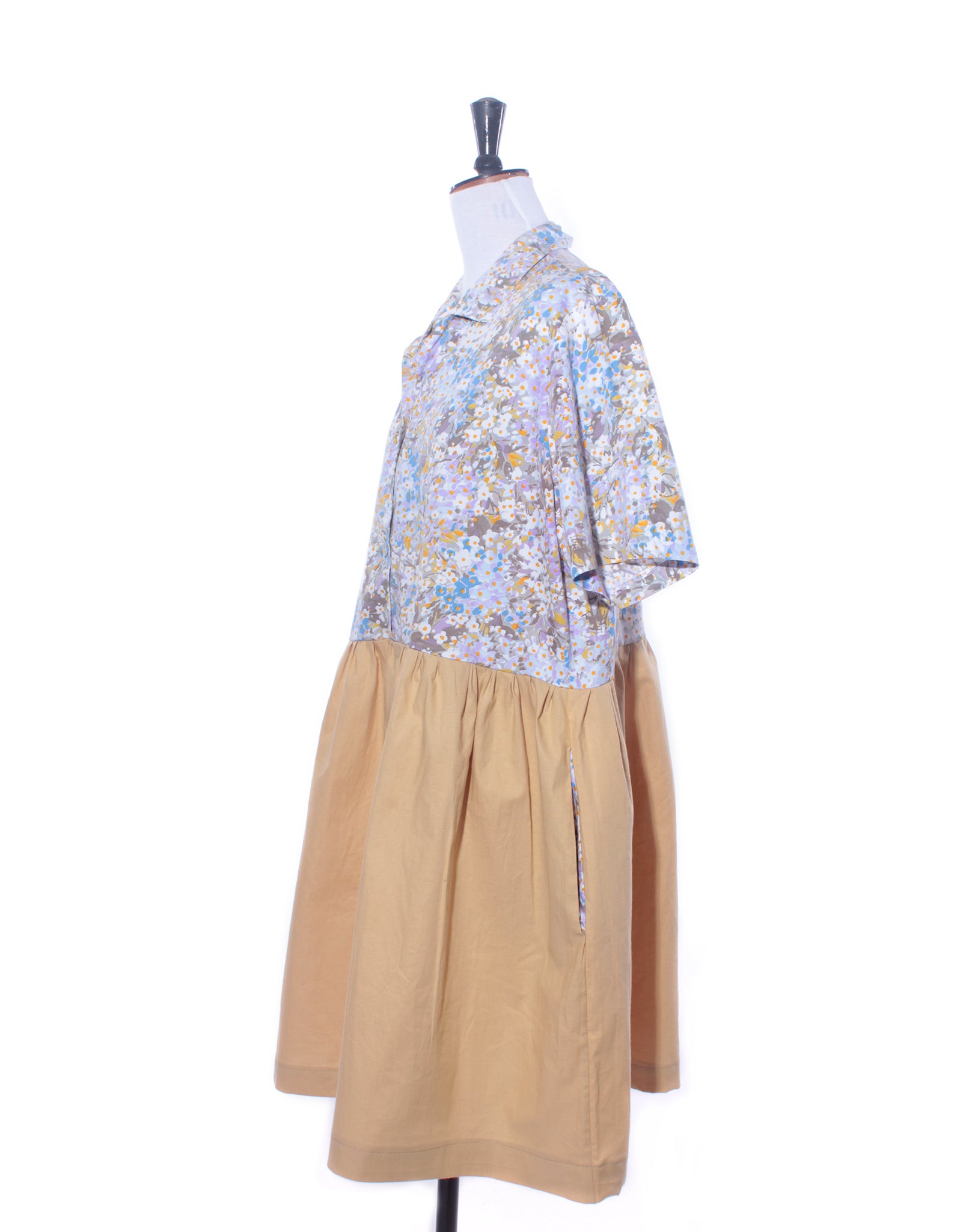 Mustard and Floral Shirt Collector Dress Size L