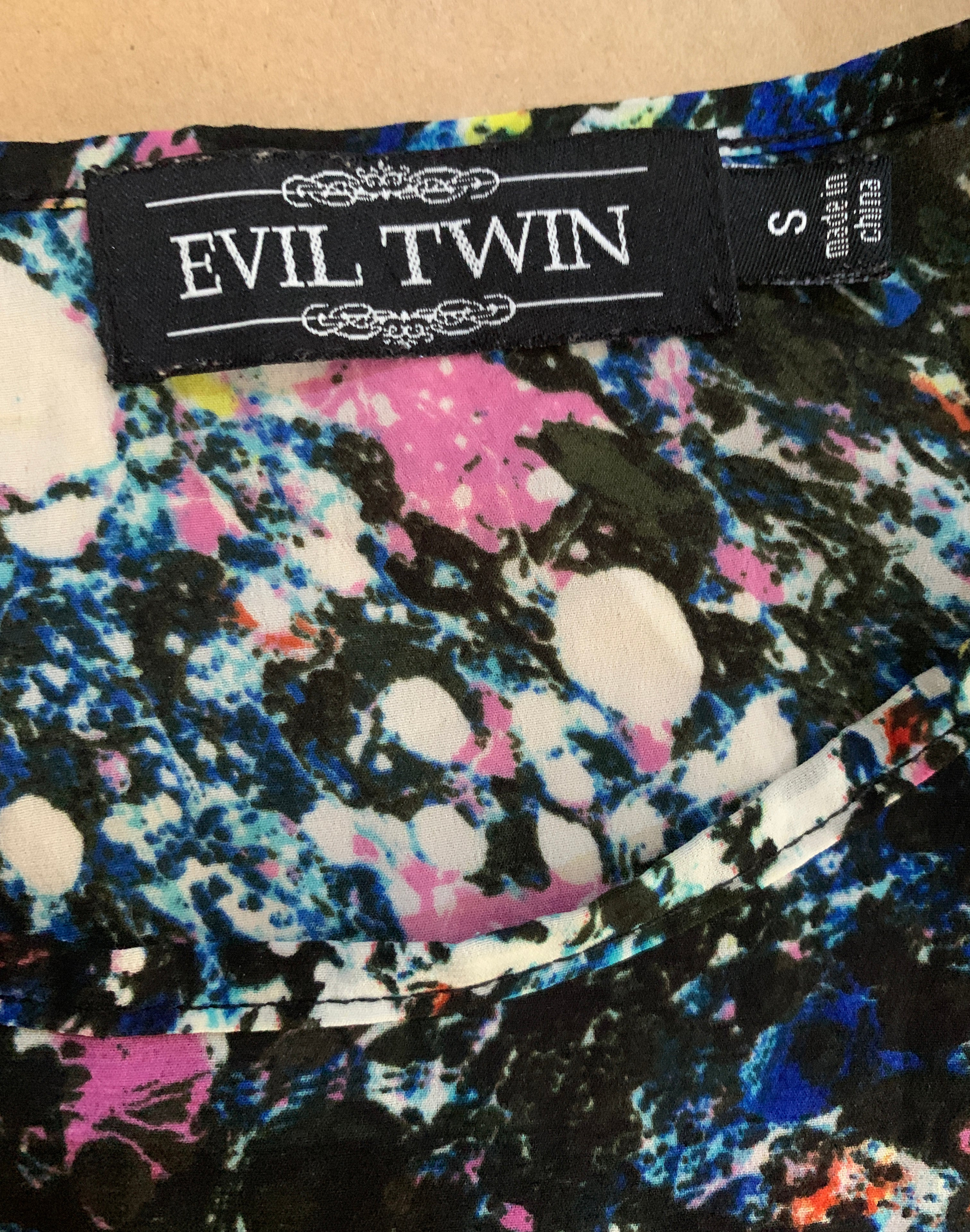 Evil Twin Splash Print Dress - Size S