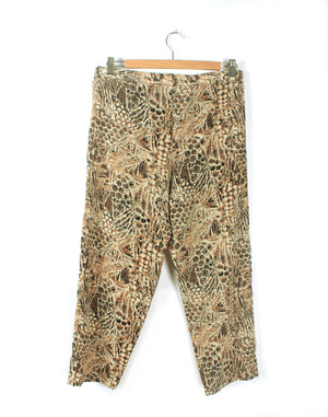 Vintage 80's Leopard Capri Pants