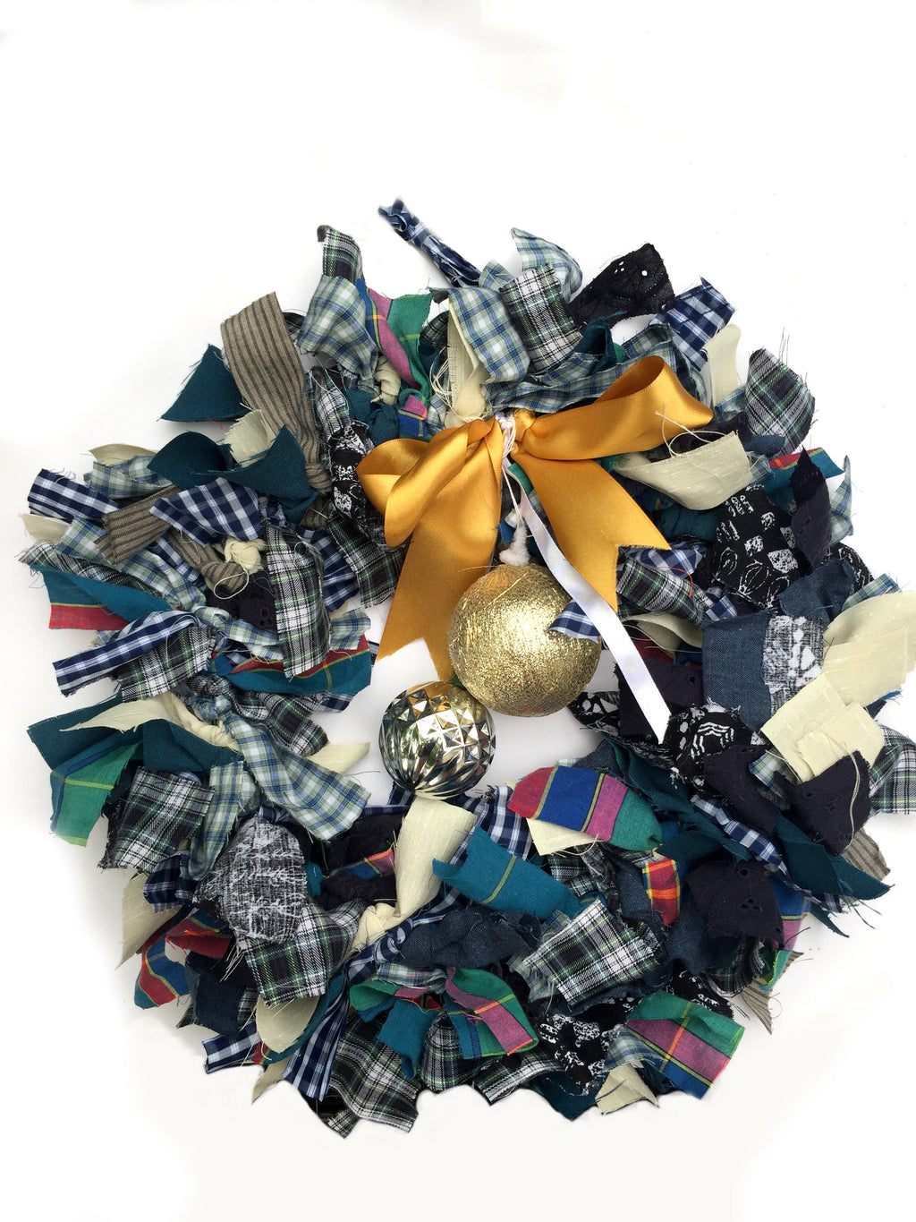 Small Christmas Rag Wreath