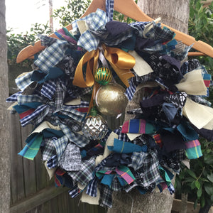 Small Christmas Rag Wreath