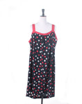 Vintage 80's Navy Red White Big Spot Dress