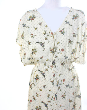 Vintage 90's Floral Jumpsuit Pantsuit Romper
