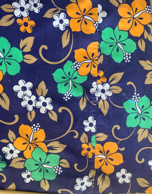 Vintage 90's Blue Flower Power Shift Dress - Size S