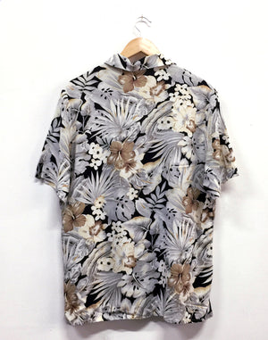 Vintage 90's Oversize Shirt Floral Leaf