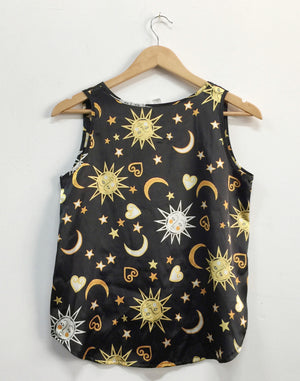 Vintage 90's Black Sun Moon Singlet