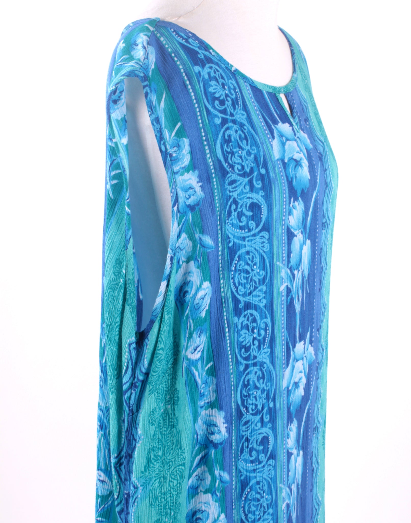 Vintage 90's Turquoise Blue Maxi Dress