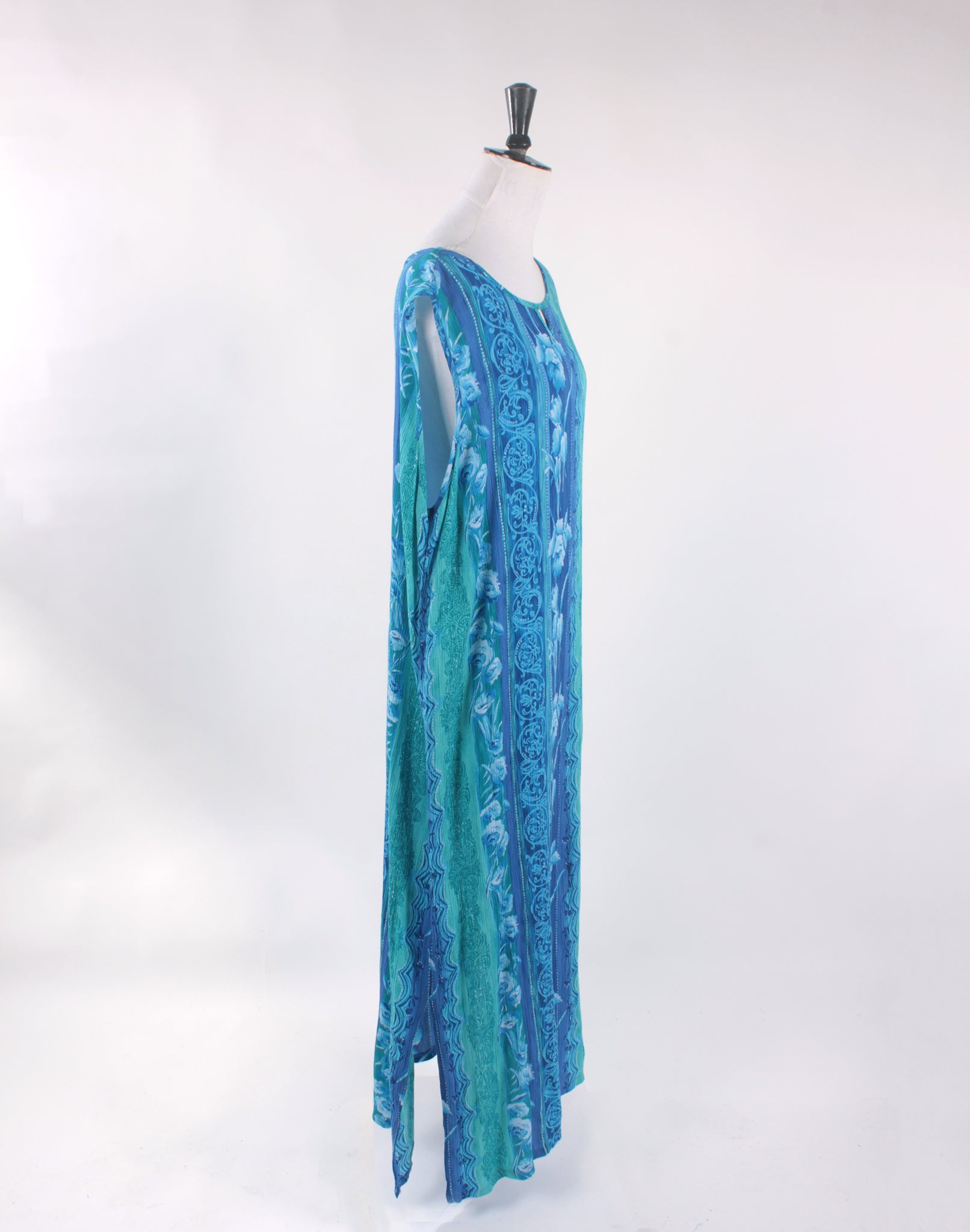Vintage 90's Turquoise Blue Maxi Dress