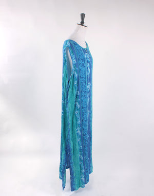 Vintage 90's Turquoise Blue Maxi Dress