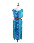 Vintage 90's Turquoise Blue Maxi Dress