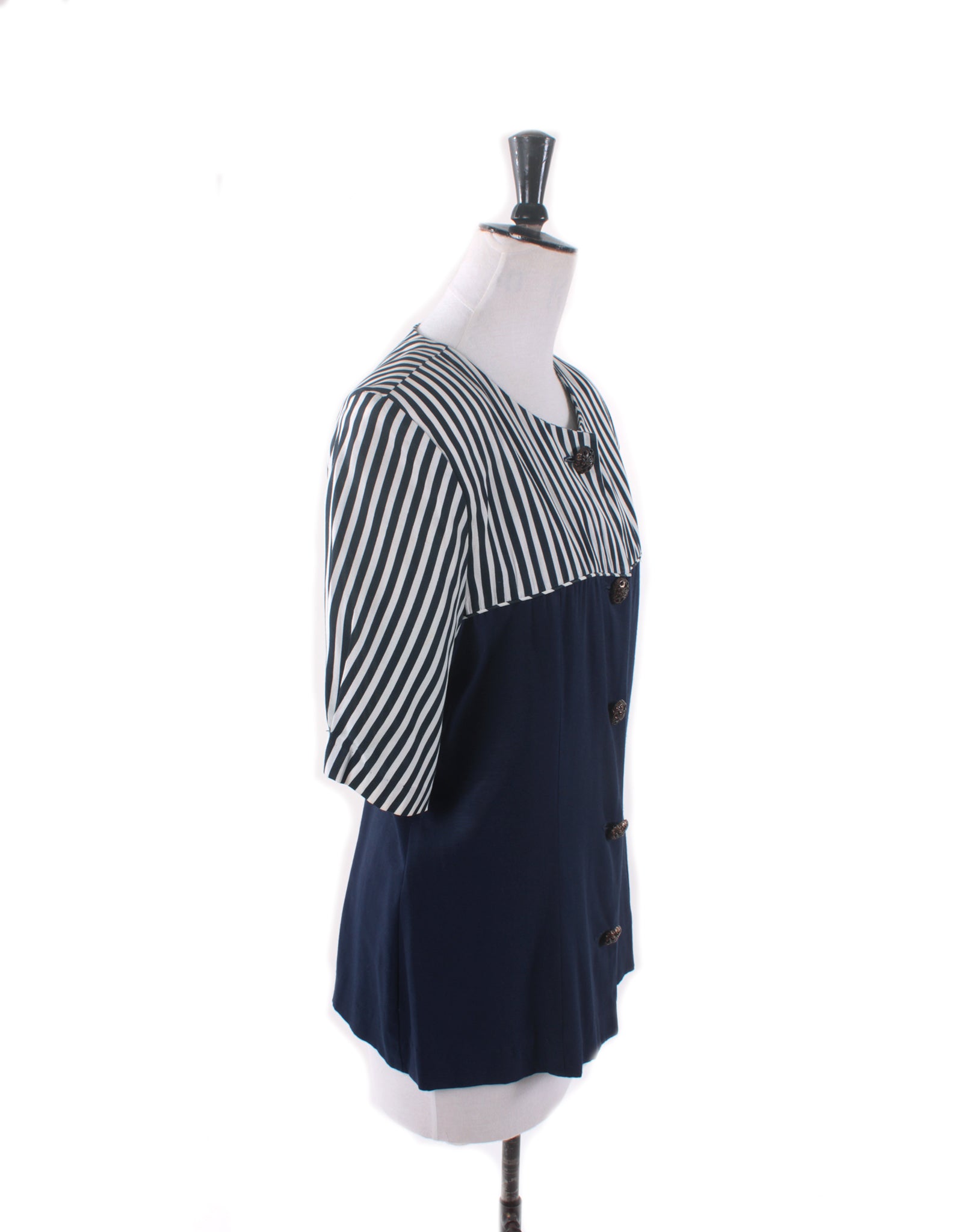Vintage 80's Target Navy Blue Stripe Jacket - Size 14
