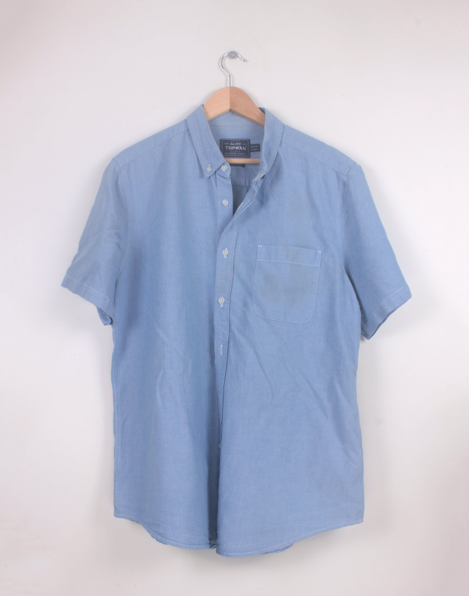 Topman Denim Blue Shirt - Size XLarge