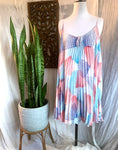 Leona Edmiston Pleated Splash Dress - Size M