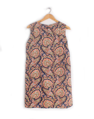 Ishka Navy Floral Shift Dress - Size M