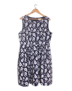 Hi There Karen Walker Navy Daisy Dress - Size L 16