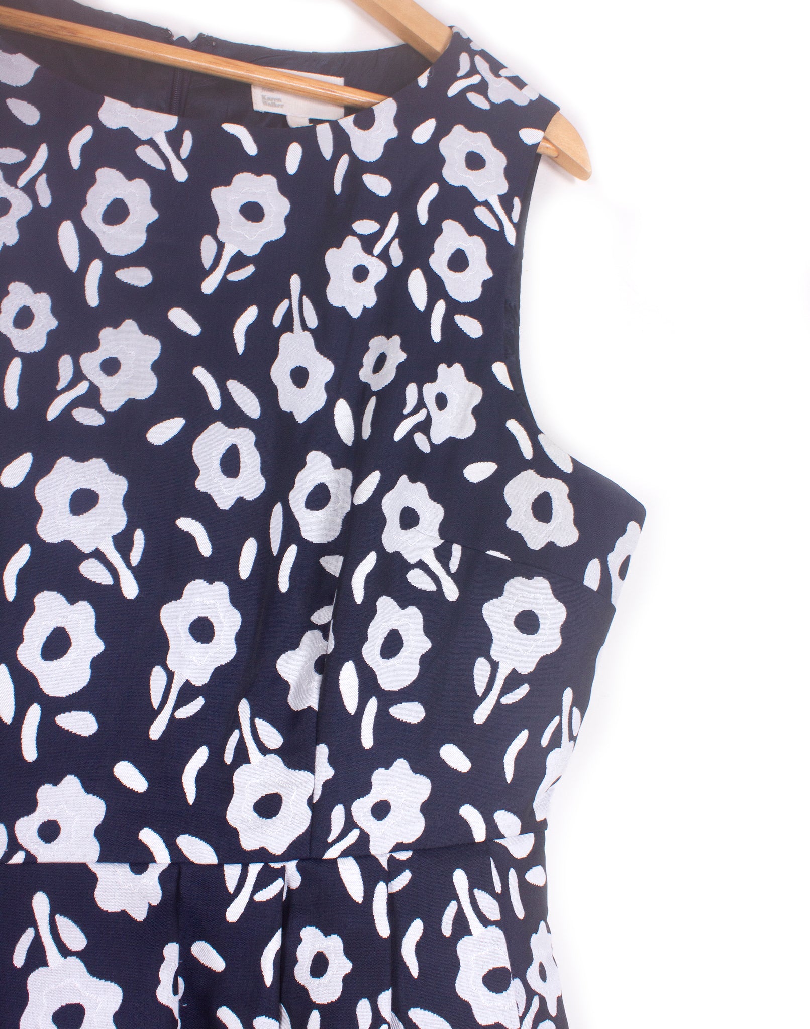 Hi There Karen Walker Navy Daisy Dress - Size L 16