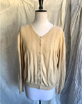 Vintage 90's Cream Cotton Cardigan - Size M L