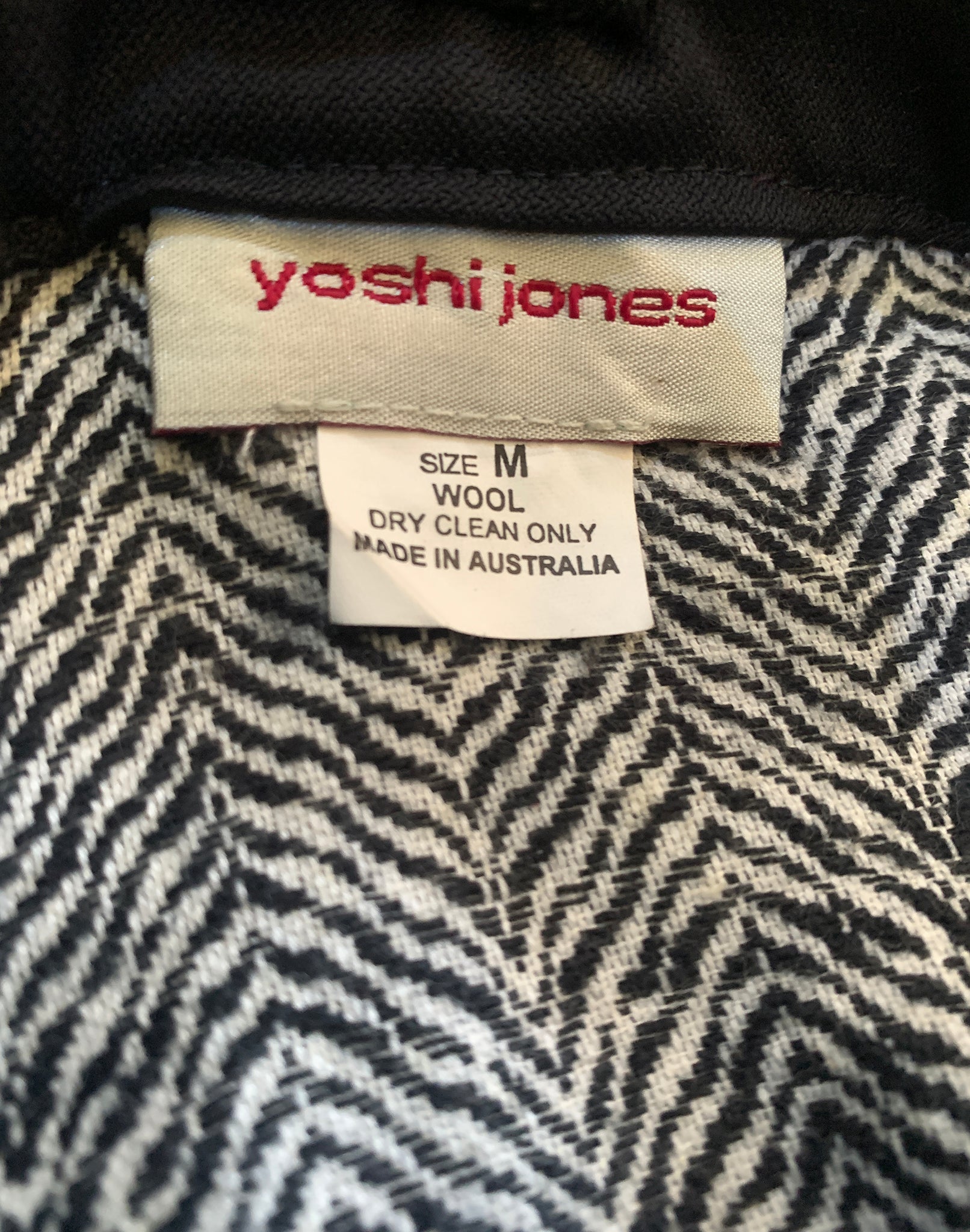 Yoshi Jones Black Wool Pinafore Dress - Size M