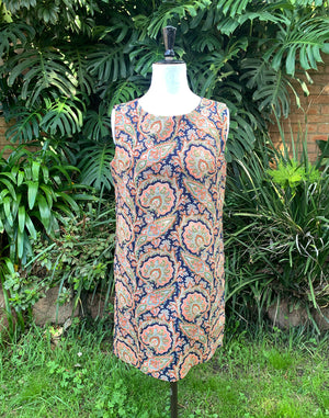 Ishka Navy Floral Shift Dress - Size M