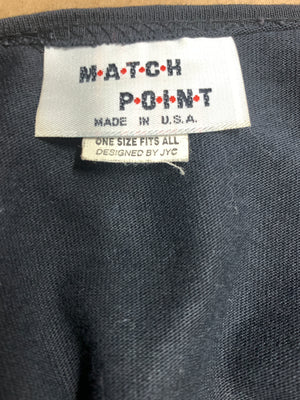 Vintage 80's Match Point Western Fringe Black T-Shirt