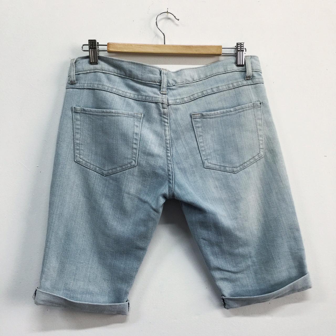 Vintage 90's Style Knee Length Denim Shorts - Size 12