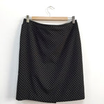 Vintage 80's Le Suit Black Polka Pencil Skirt - Size 6