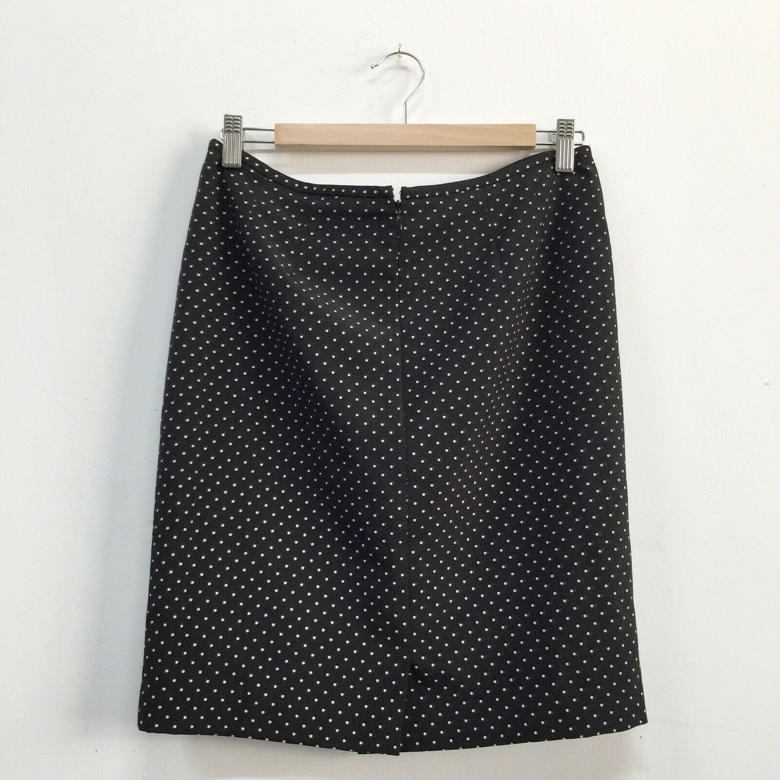 Vintage 80's Le Suit Black Polka Pencil Skirt - Size 6